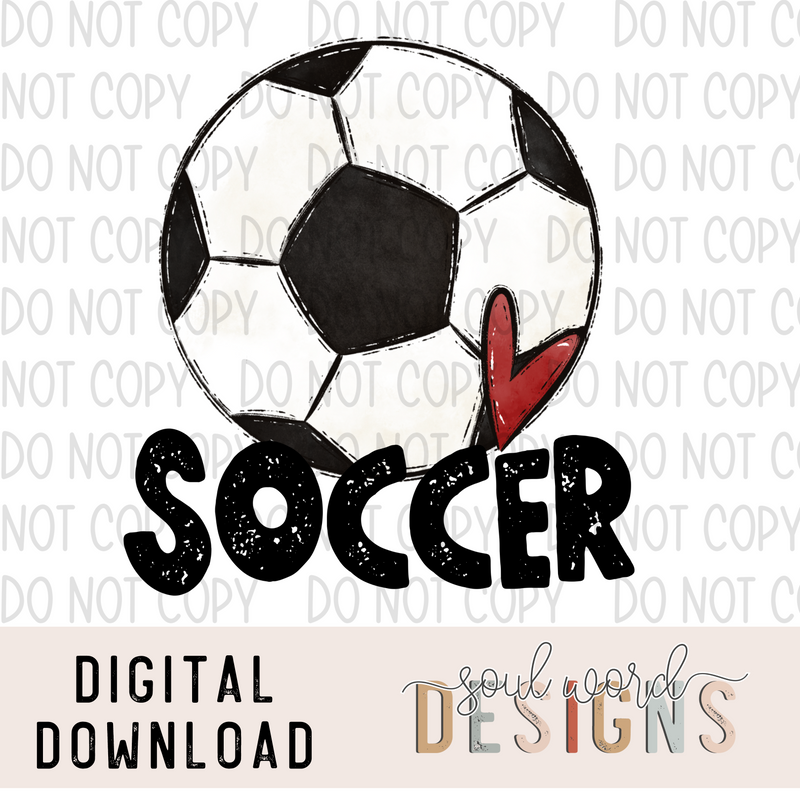 Soccer Heart - DIGITAL DOWNLOAD