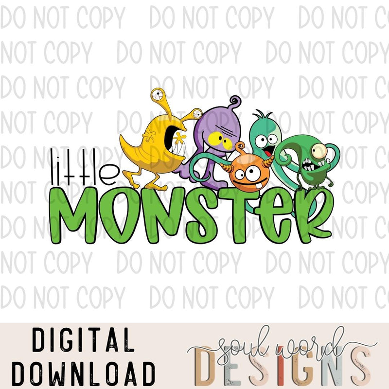 Little Monster Green Text - DIGITAL DOWNLOAD