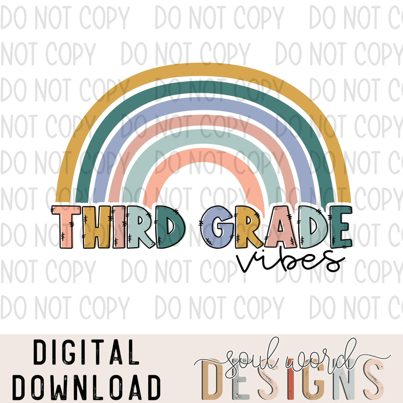 Third Grade Vibes Rainbow - DIGITAL DOWNLOAD