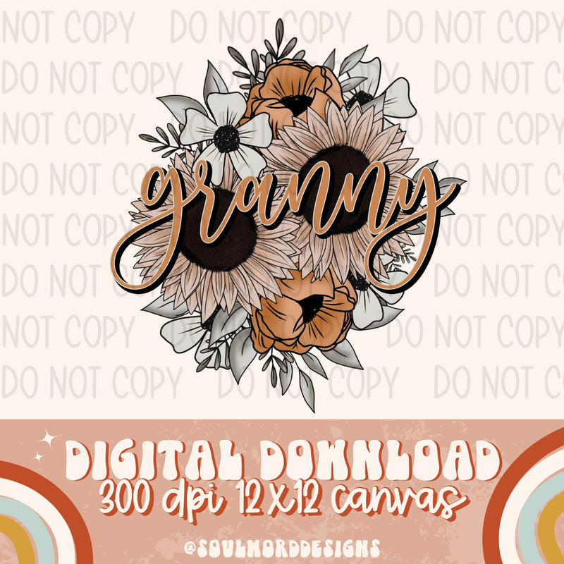 Granny Boho Floral - DIGITAL DOWNLOAD