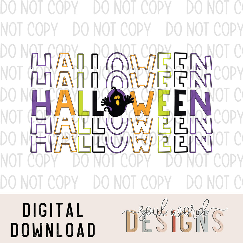 Halloween Stacked Ghost - DIGITAL DOWNLOAD