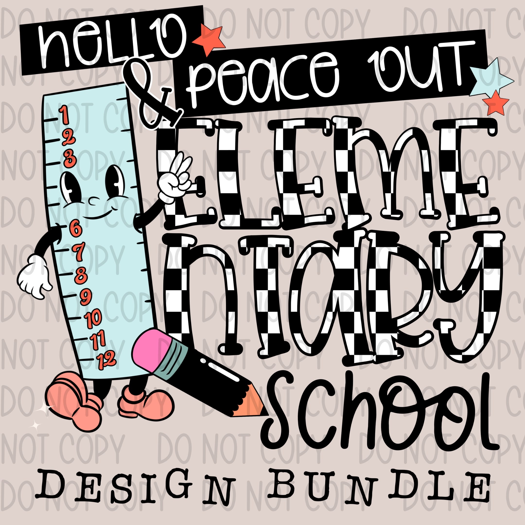 Hello & Peace Out Elementary School Grade Bundle - DIGITAL DOWNLOAD ...