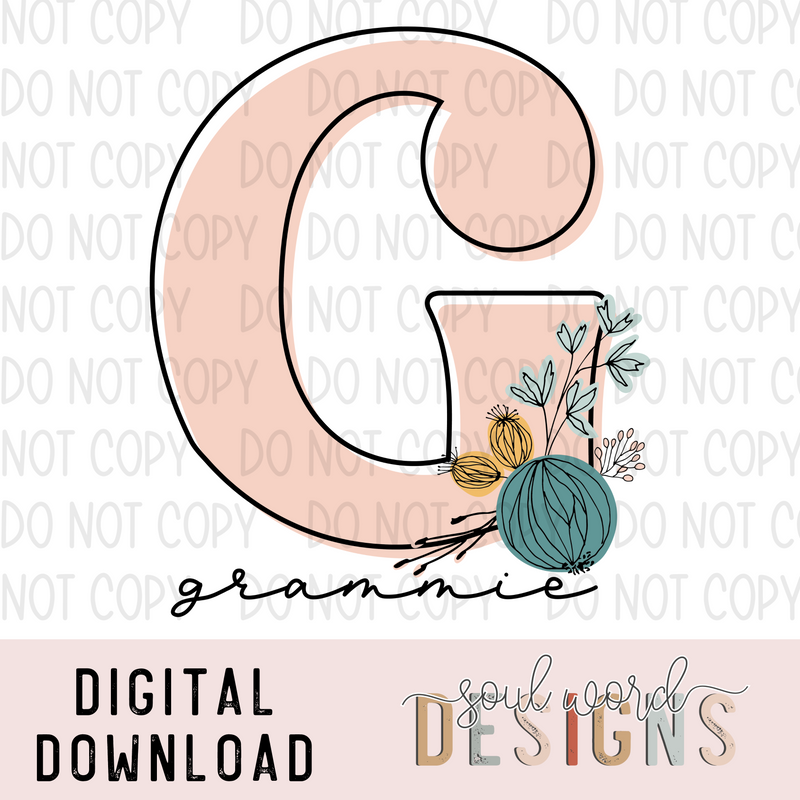 Grammie Initial - DIGITAL DOWNLOAD