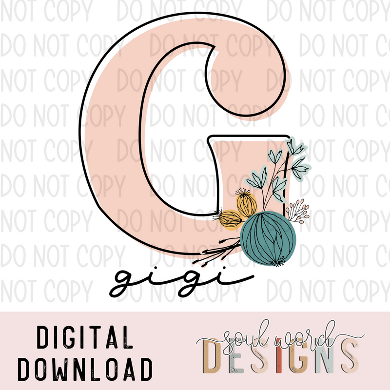 Gigi Initial - DIGITAL DOWNLOAD