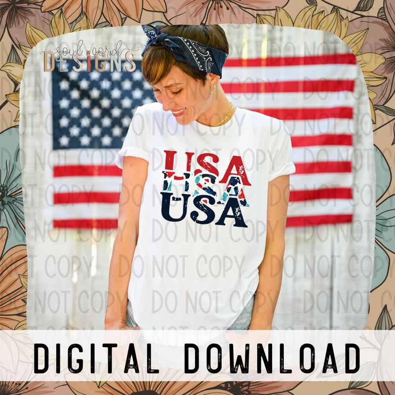 USA Leopard Stacked - DIGITAL DOWNLOAD