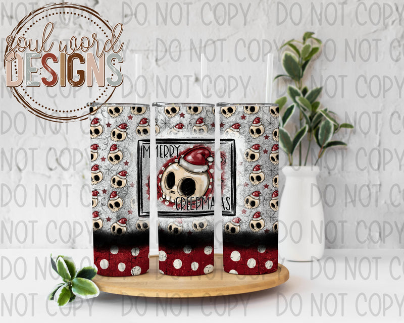 Merry Creepmas Skinny Straight Tumbler Design - DIGITAL DOWNLOAD