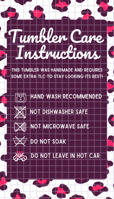 Tumbler Care Instructions Printable - DIGITAL FILES