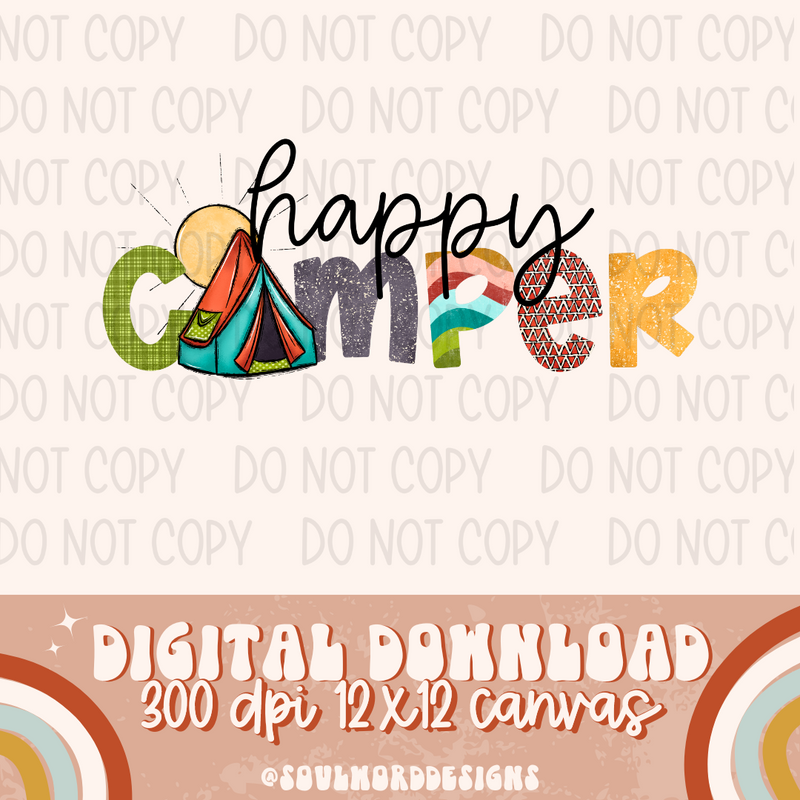 Happy Camper - DIGITAL DOWNLOAD