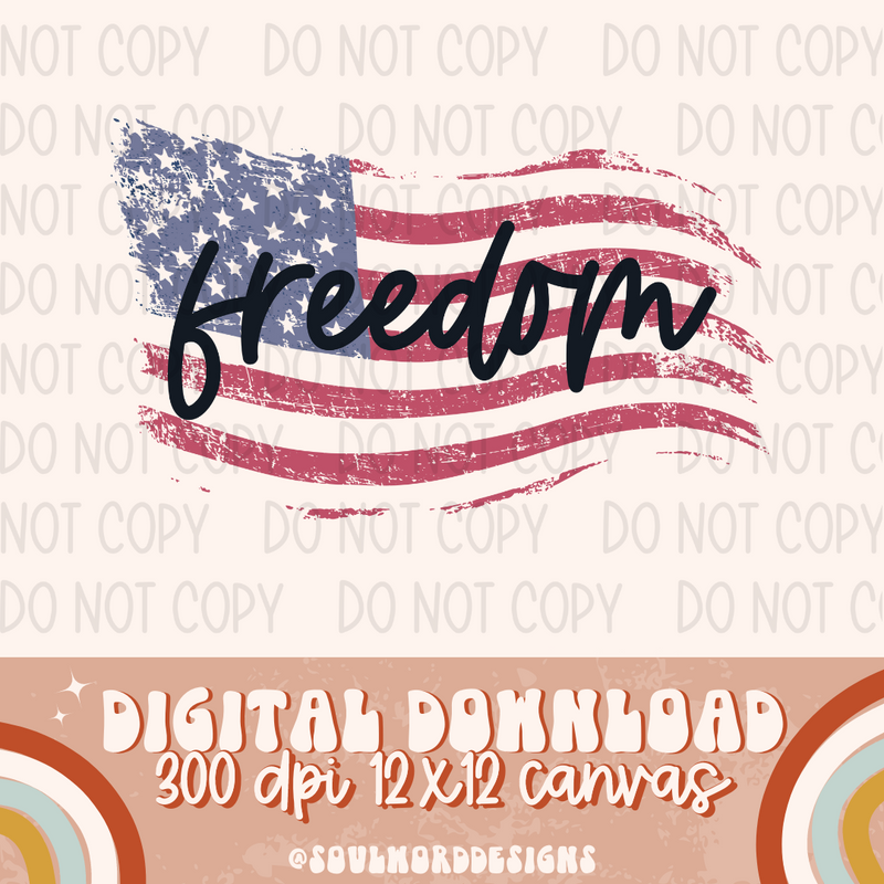 Freedom American Flag - DIGITAL DOWNLOAD