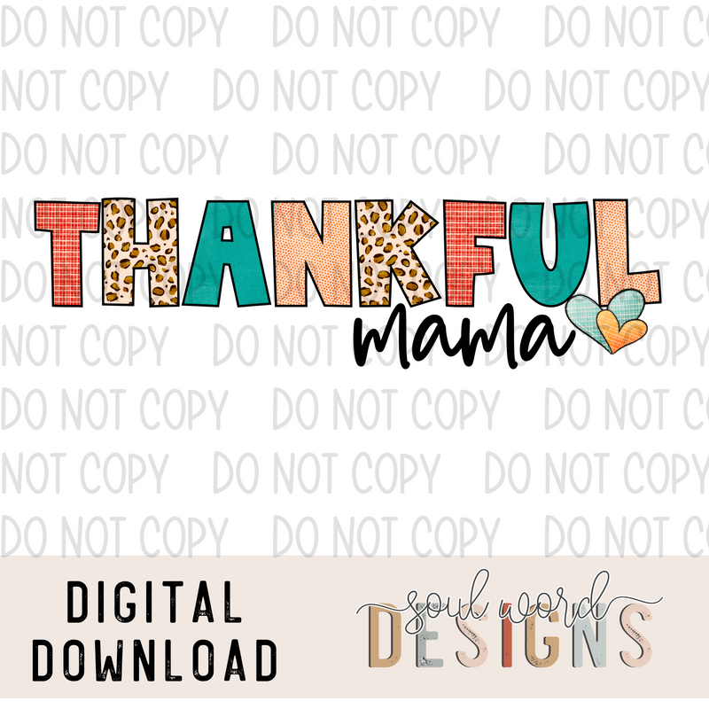 Thankful Mama Fall Colors - DIGITAL DOWNLOAD
