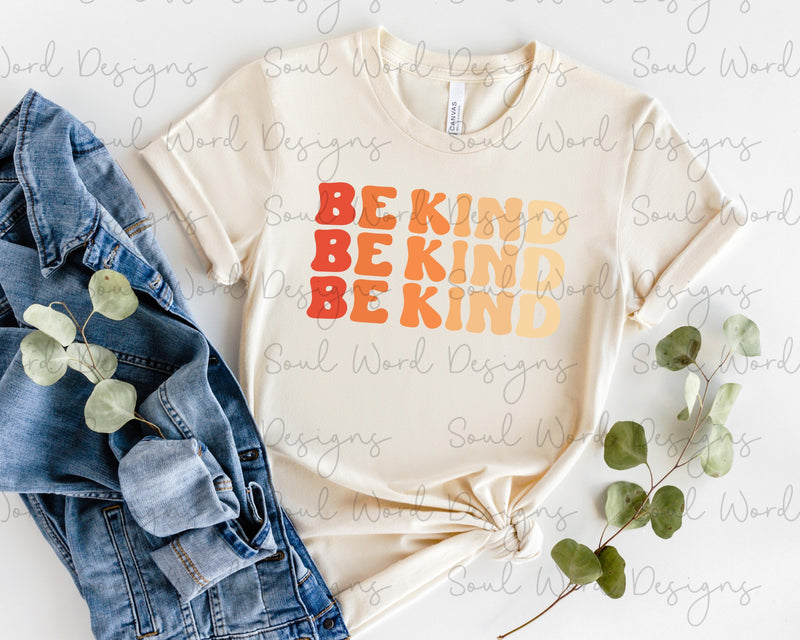 Be Kind Stacked Orange Tones - DIGITAL DOWNLOAD