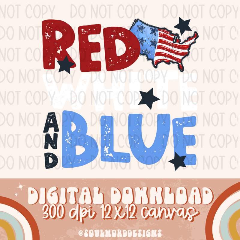 Red White And Blue - DIGITAL DOWNLOAD