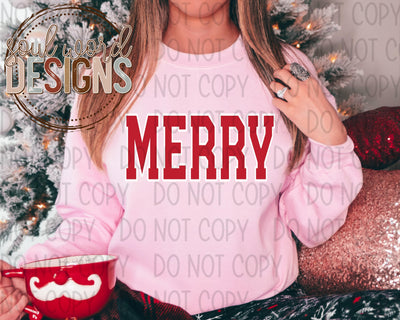 Merry Block Letter - DIGITAL DOWNLOAD