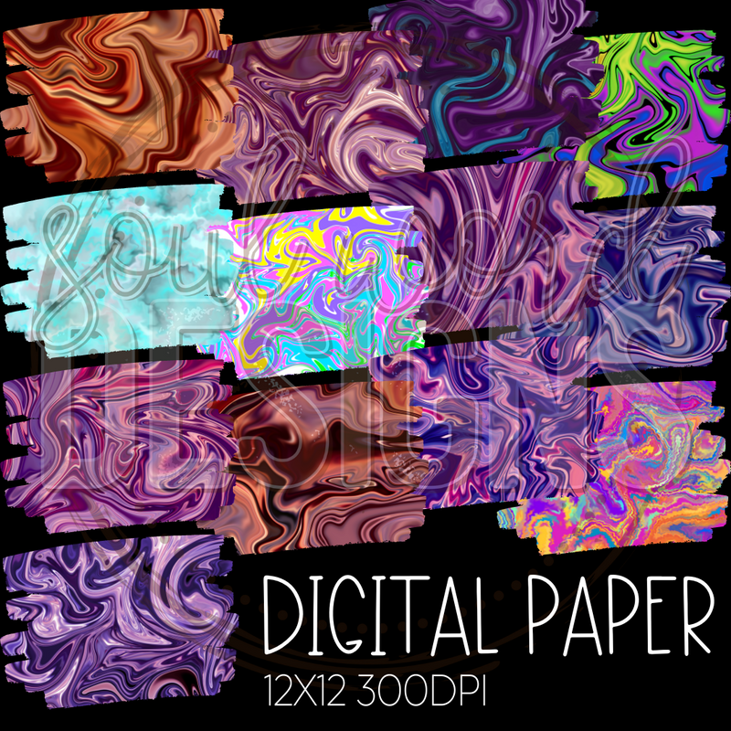 Abstract Marble Digital Paper Pack - DIGITAL DOWNLOAD