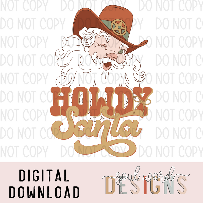 Howdy Santa - DIGITAL DOWNLOAD