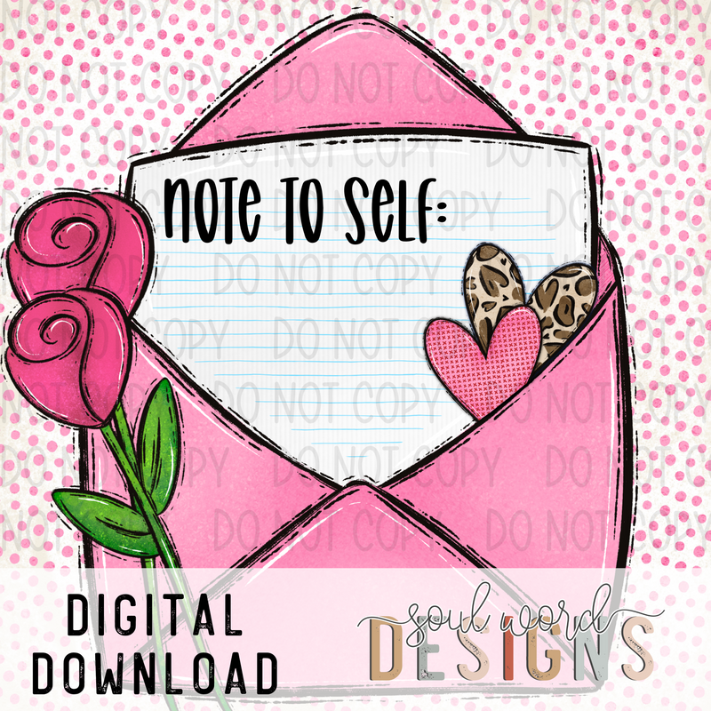 Note To Self Social Media Post Graphic - DIGITAL DOWNLOAD
