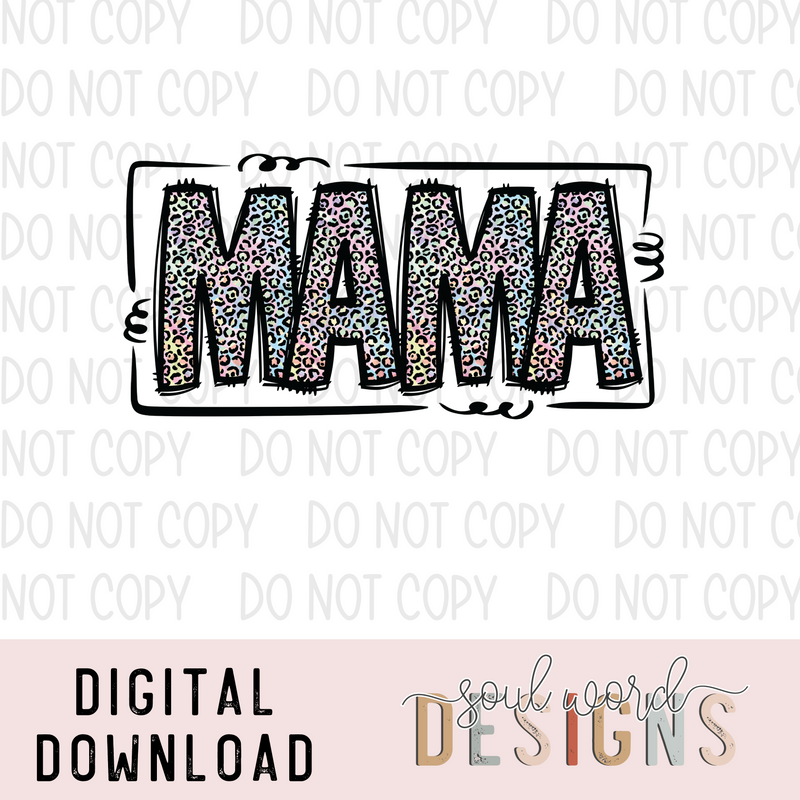 Mama Leopard Iridescent - DIGITAL DOWNLOAD