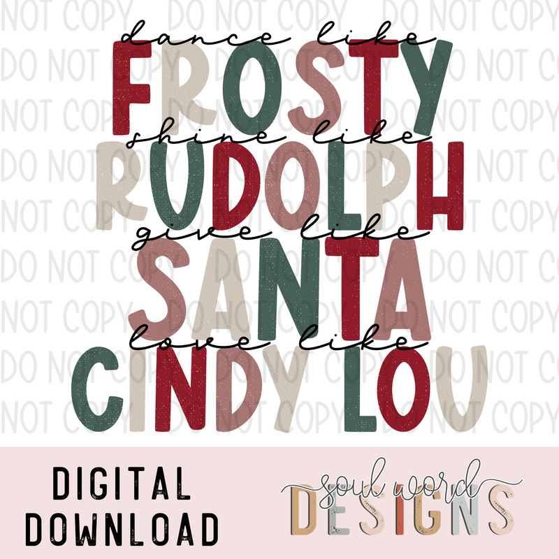 Frosty Rudolph Santa Cindy - DIGITAL DOWNLOAD