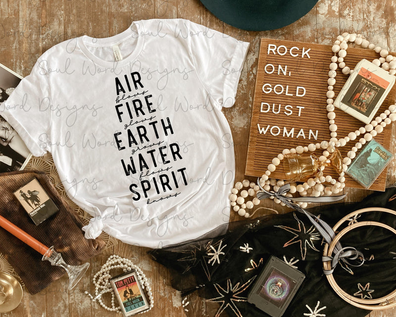 Air Fire Earth Water Spirit Single Color - DIGITAL DOWNLOAD