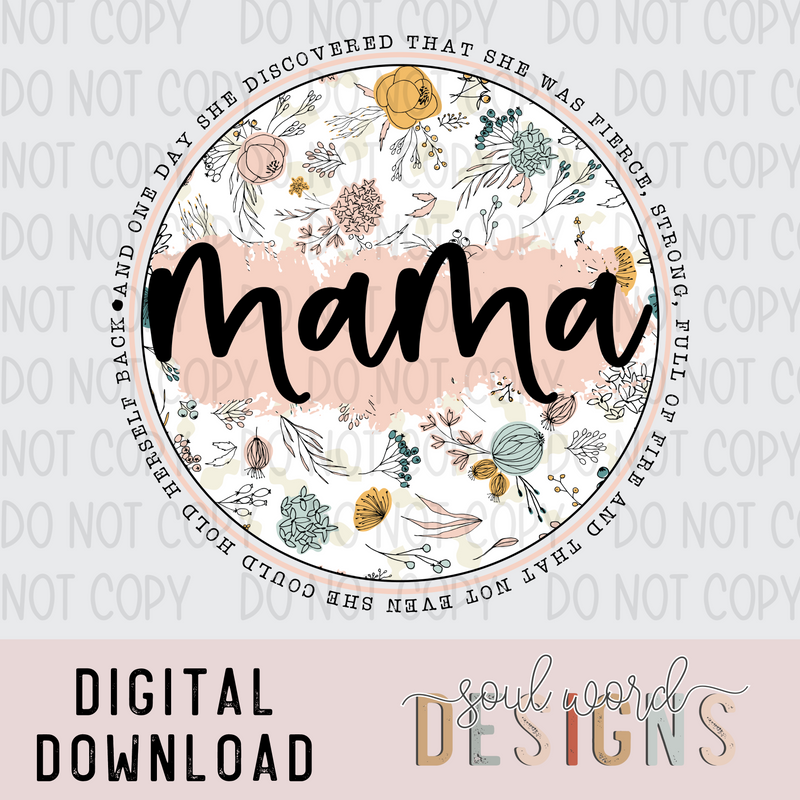 Mama One Day She Discovered - DIGITAL DOWNLOAD