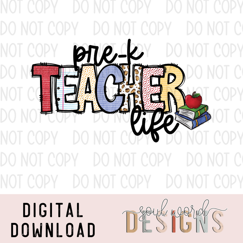 PreK Teacher Life - DIGITAL DOWNLOAD