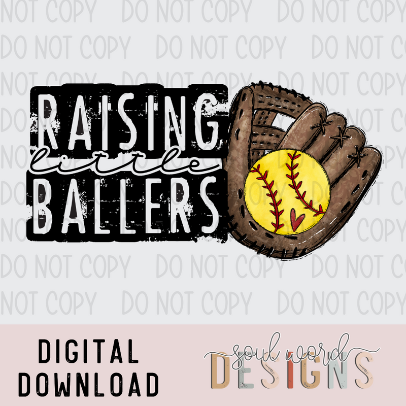 Raising Little Ballers Softball - DIGITAL DOWNLOAD