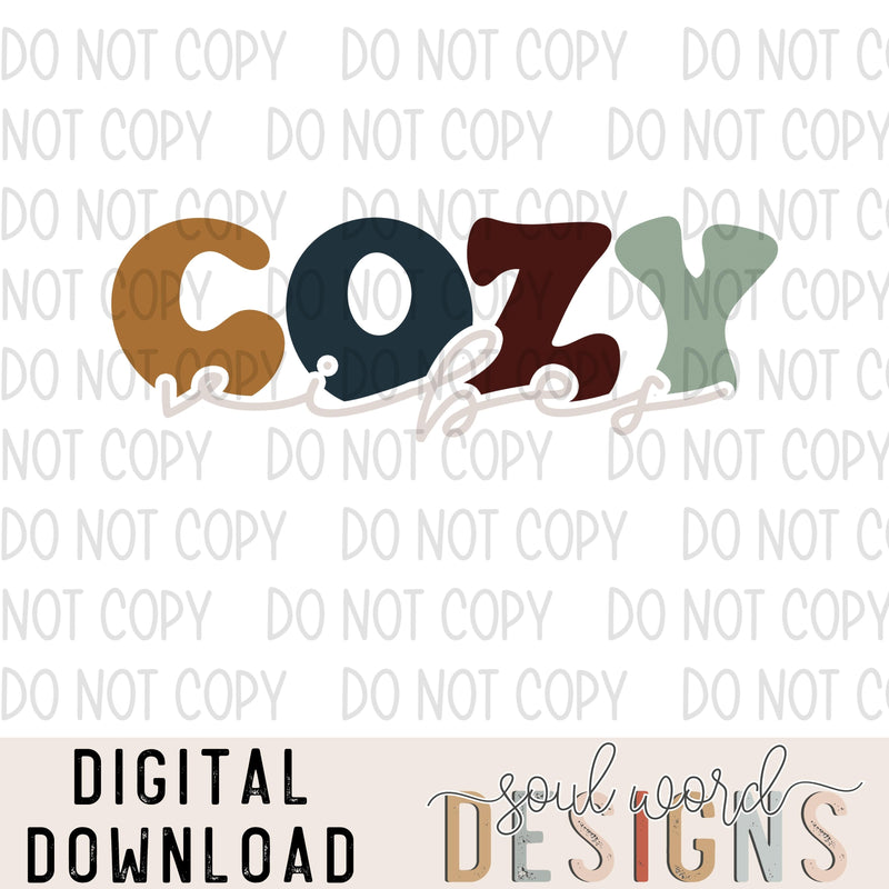 Cozy Vibes Fall Colors- DIGITAL DOWNLOAD